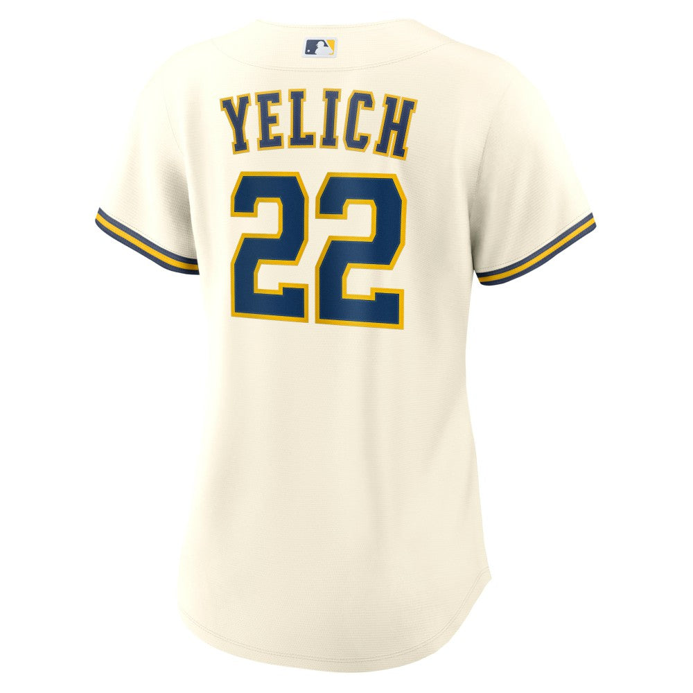 Christian Yelich Milwaukee Brewers Nike Women's Home Replica Player Jersey - Cream - Nike Online