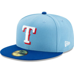 Texas Rangers New Era On-Field Authentic Collection 59FIFTY Fitted Hat - Light Blue/Royal - New Era Discount