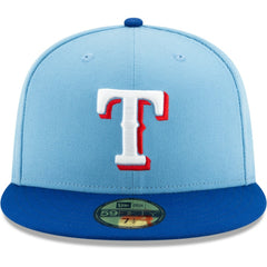 Texas Rangers New Era On-Field Authentic Collection 59FIFTY Fitted Hat - Light Blue/Royal - New Era Discount