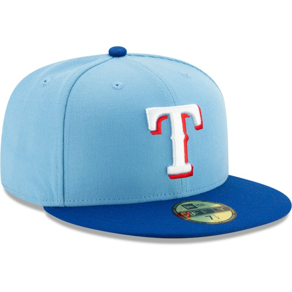 Texas Rangers New Era On-Field Authentic Collection 59FIFTY Fitted Hat - Light Blue/Royal - New Era Discount