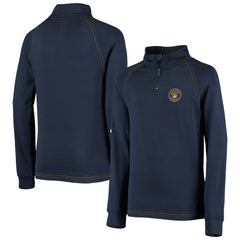 Milwaukee Brewers Stitches Youth Raglan Quarter-Zip Jacket - Navy - MLB on Sale