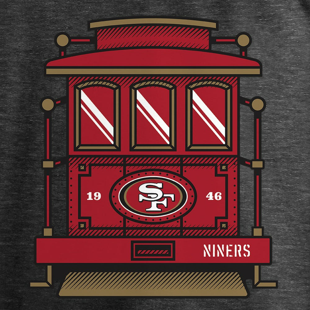 San Francisco 49ers Hometown Trolley Car Long Sleeve T-Shirt Heather Gray