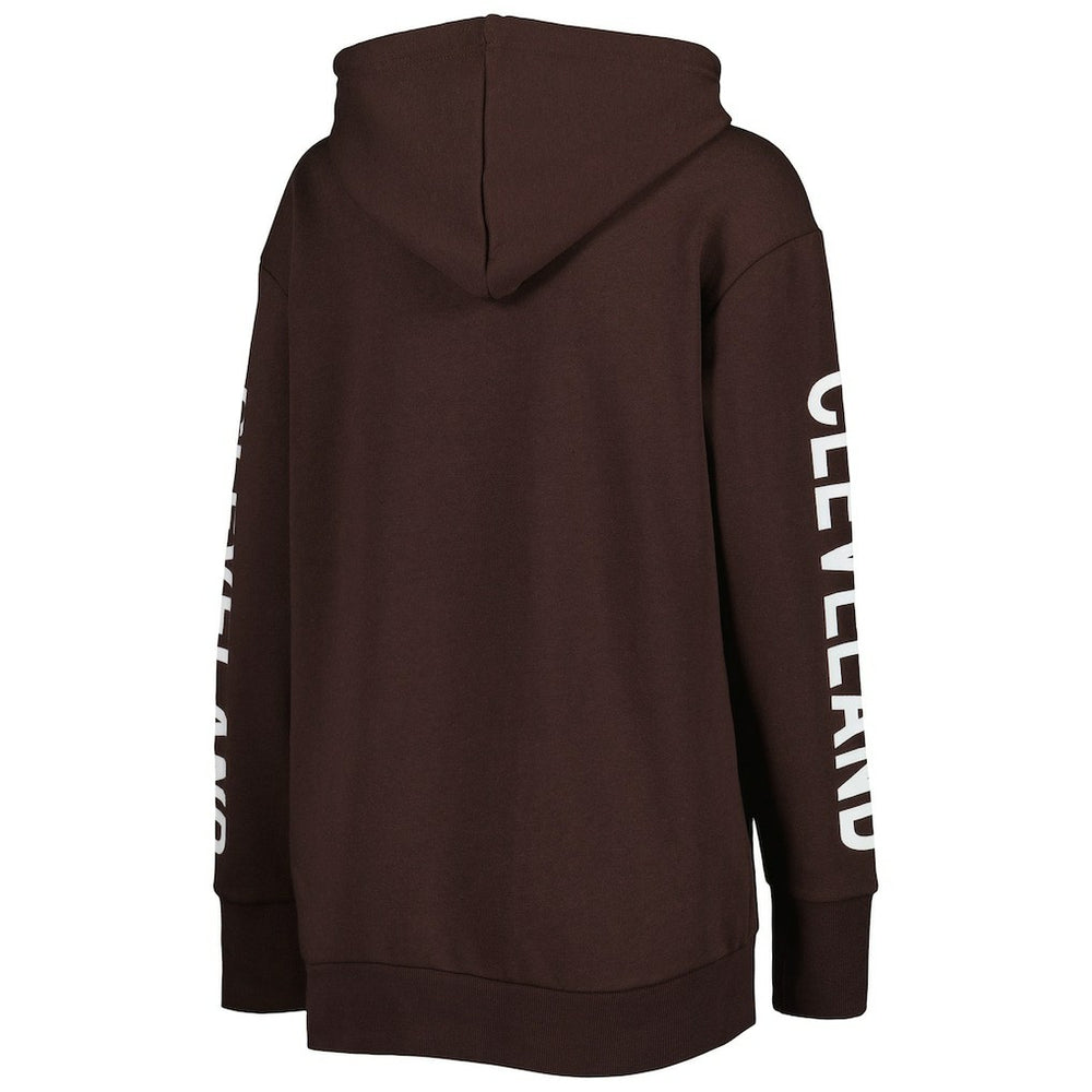 Cleveland Browns G-III 4Her by Carl Banks Women's Extra Point Pullover Hoodie Brown