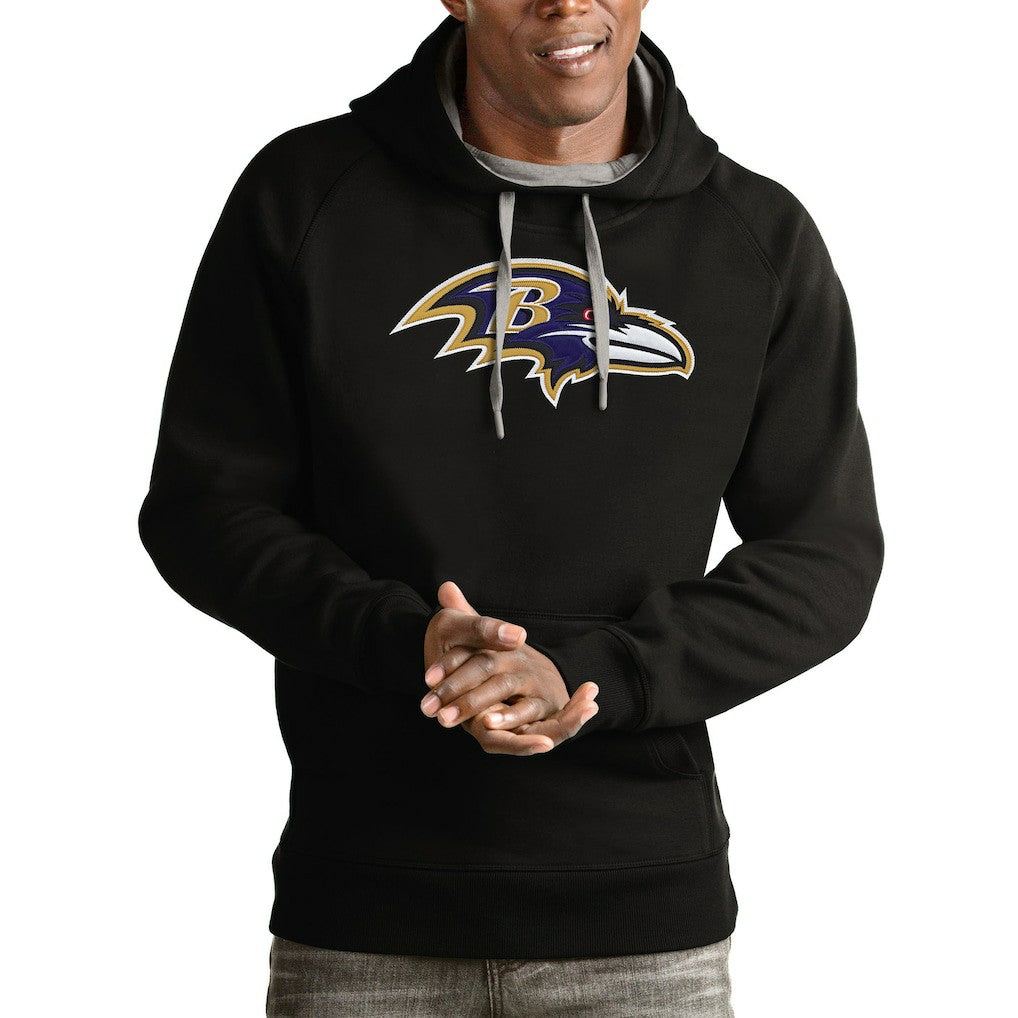 Baltimore Ravens Antigua Victory Pullover Hoodie Black