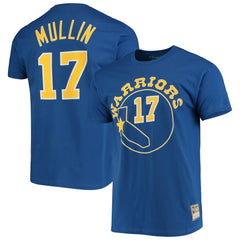Chris Mullin Golden State Warriors Hardwood Classics Name & Number Team T-Shirt for sale Royal | Mitchell & Ness outlet