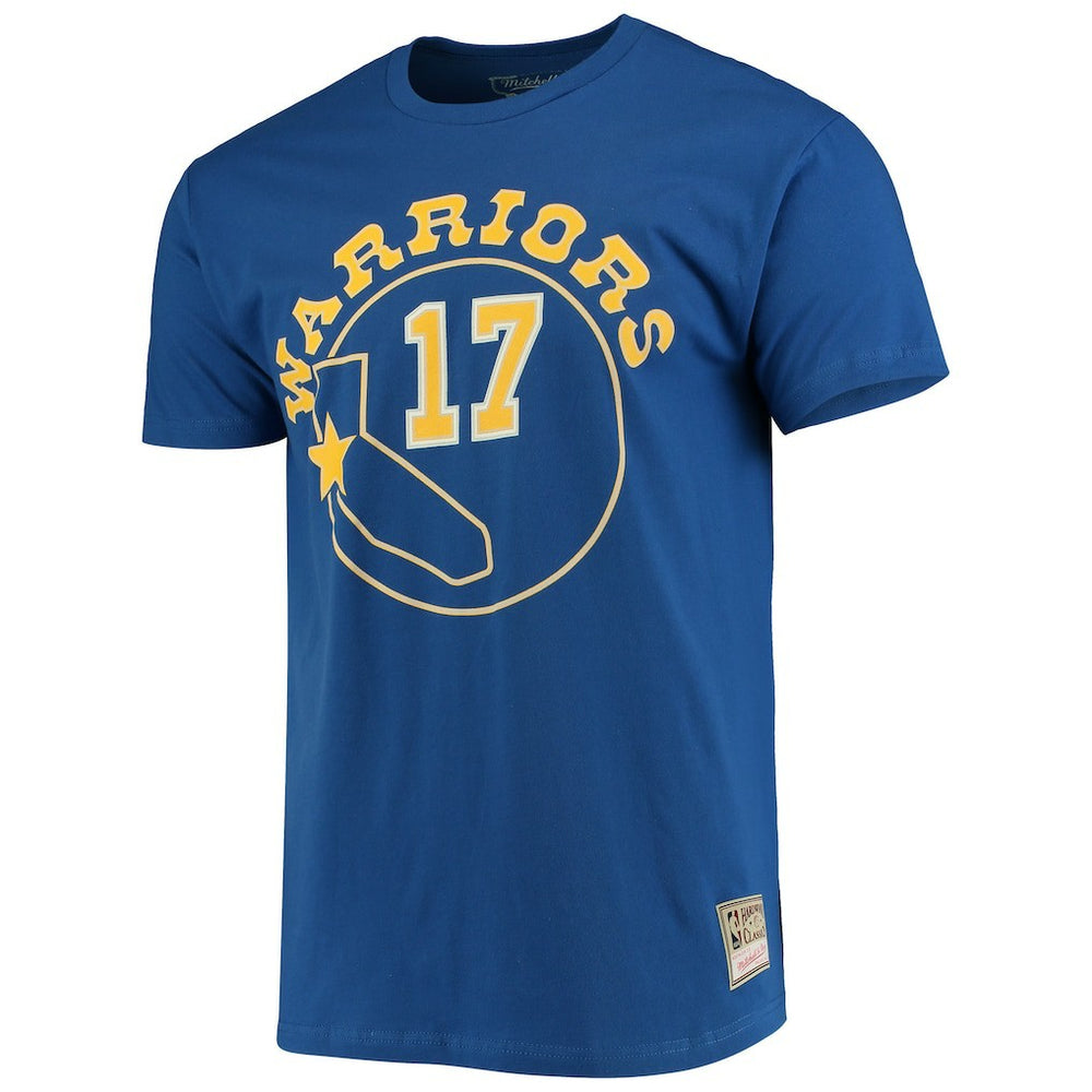 Chris Mullin Golden State Warriors Hardwood Classics Name & Number Team T-Shirt for sale Royal | Mitchell & Ness outlet