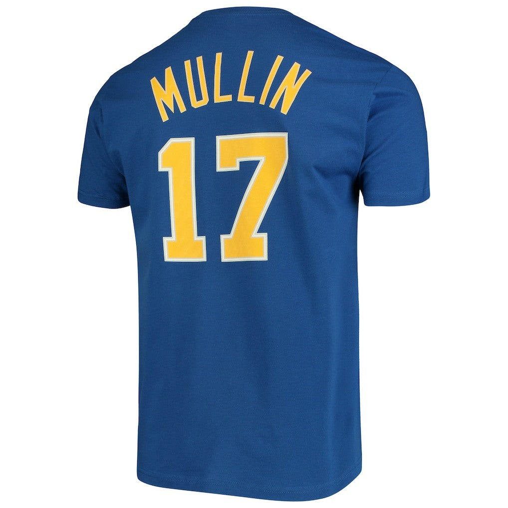Chris Mullin Golden State Warriors Hardwood Classics Name & Number Team T-Shirt for sale Royal | Mitchell & Ness outlet