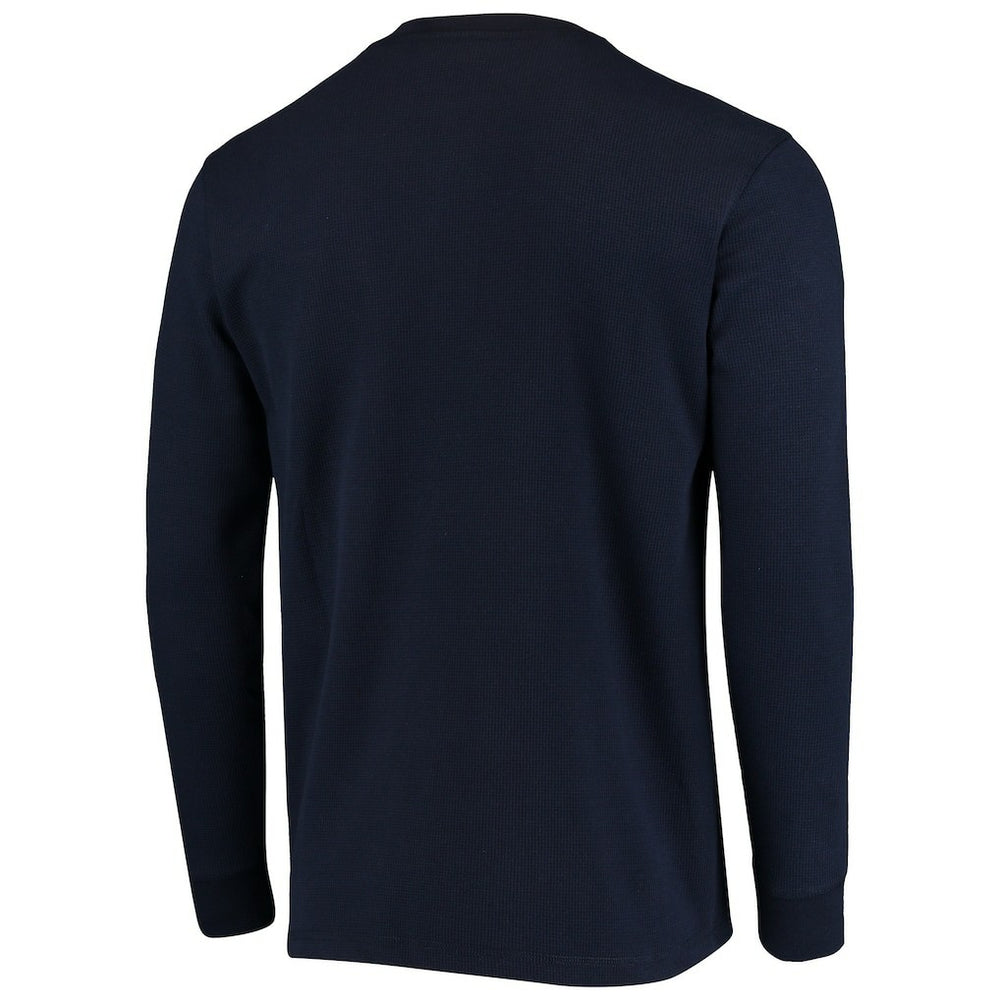 New England Patriots Dunbrooke Logo Maverick Thermal Henley Long Sleeve T-Shirt Navy