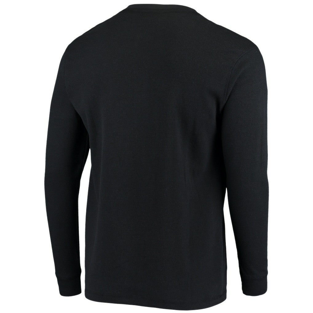 New Orleans Saints Dunbrooke Logo Maverick Thermal Henley Long Sleeve T-Shirt Black
