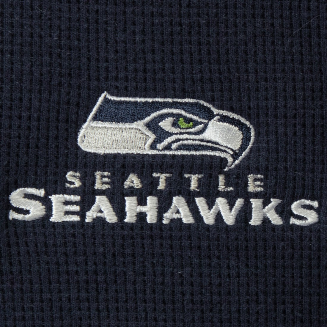 Seattle Seahawks Dunbrooke Logo Maverick Thermal Henley Long Sleeve T-Shirt Navy