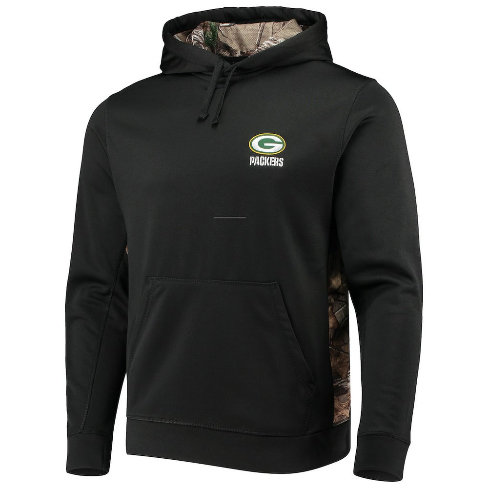 Green Bay Packers Dunbrooke Logo Ranger Pullover Hoodie Black/Realtree Camo