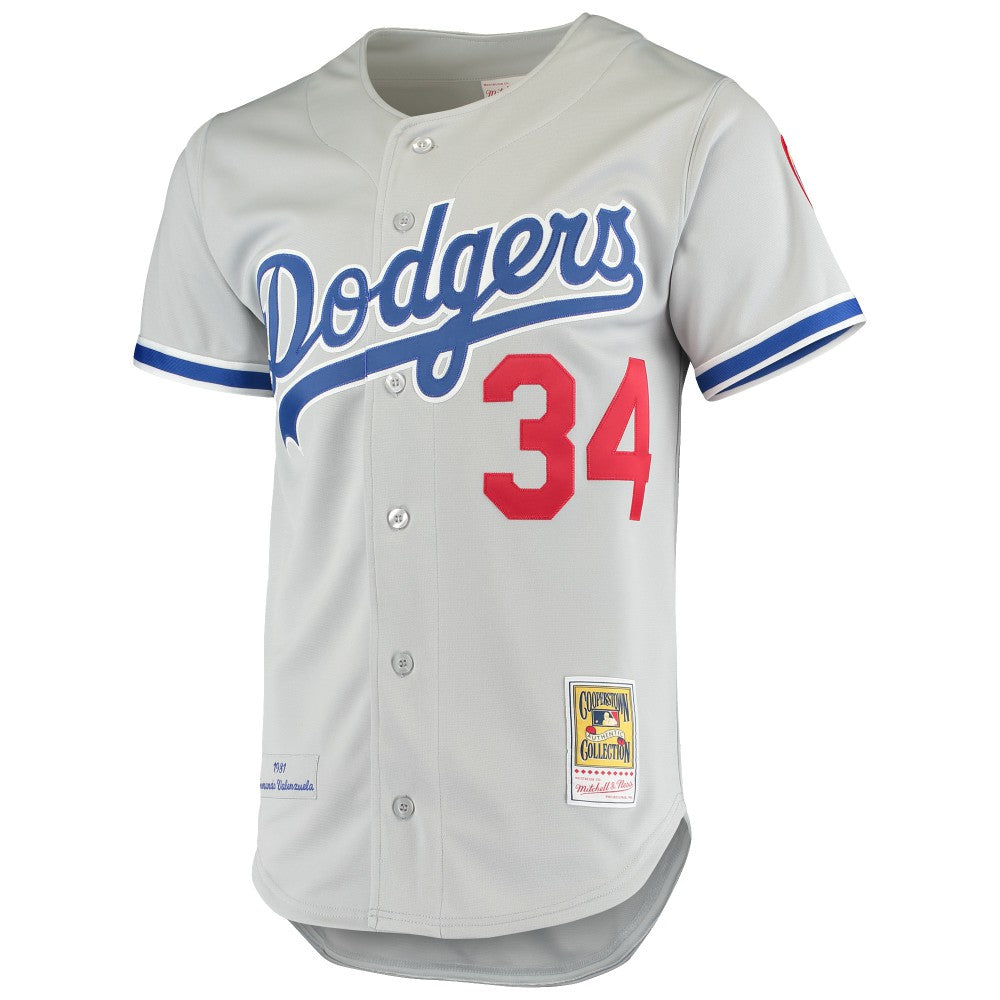 Fernando Valenzuela Los Angeles Dodgers Mitchell & Ness Road 1981 Cooperstown Collection Authentic Jersey - Gray - Mitchell & Ness Lifestyle