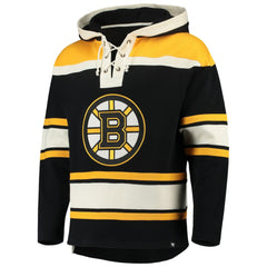 David Pastrnak Boston Bruins '47 Player Lacer Pullover Hoodie - Black - NHL 3781521