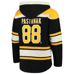 David Pastrnak Boston Bruins '47 Player Lacer Pullover Hoodie - Black - NHL 3781521