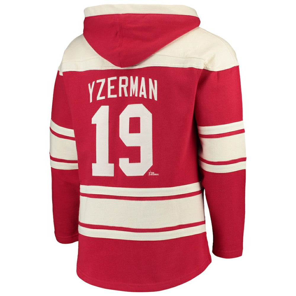 Steve Yzerman Detroit Red Wings '47 Player Lacer Pullover Hoodie - Red - NHL 3781526