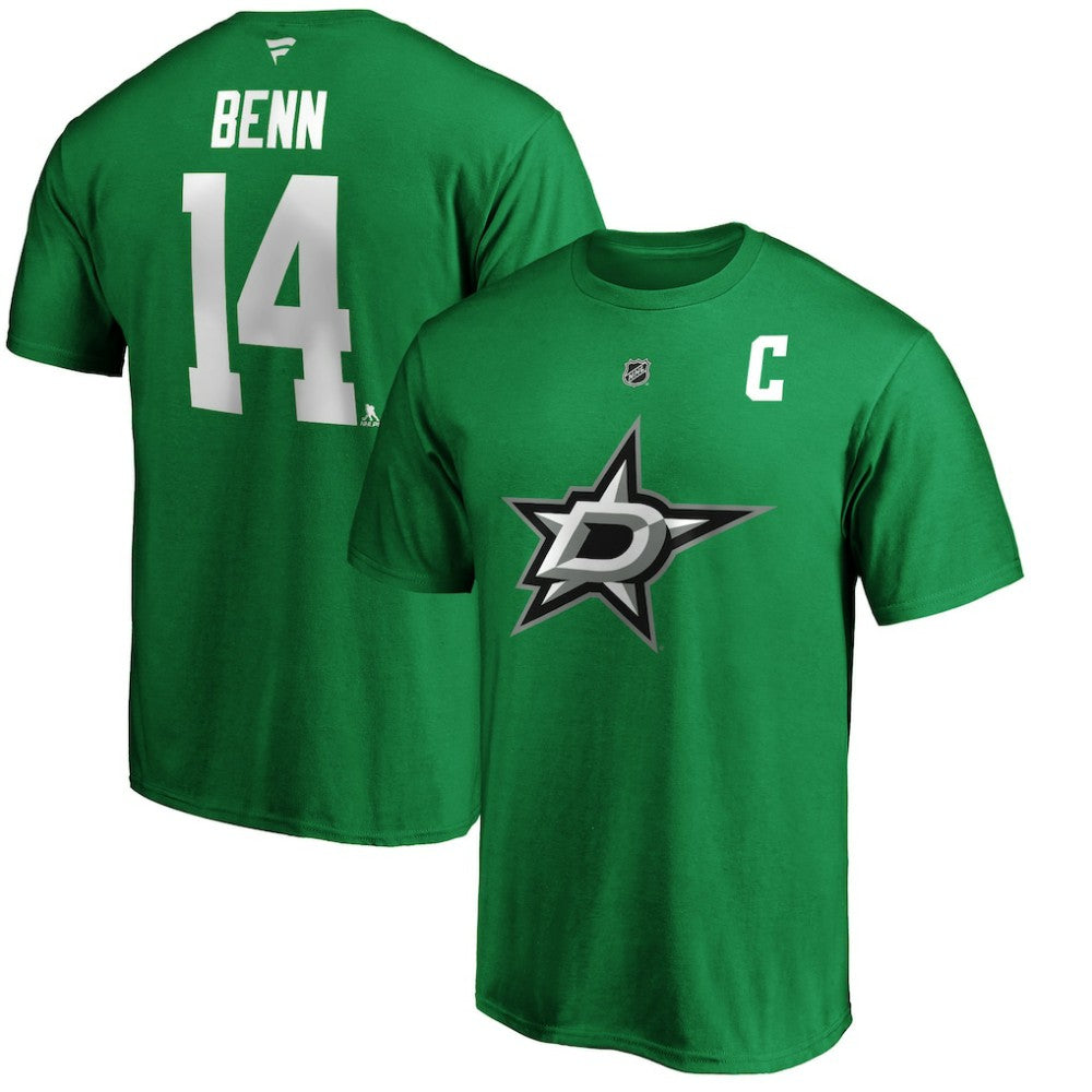 Jamie Benn Dallas Stars Fanatics Authentic Stack Player Name & Number T-Shirt - Kelly Green - NHL 3781649