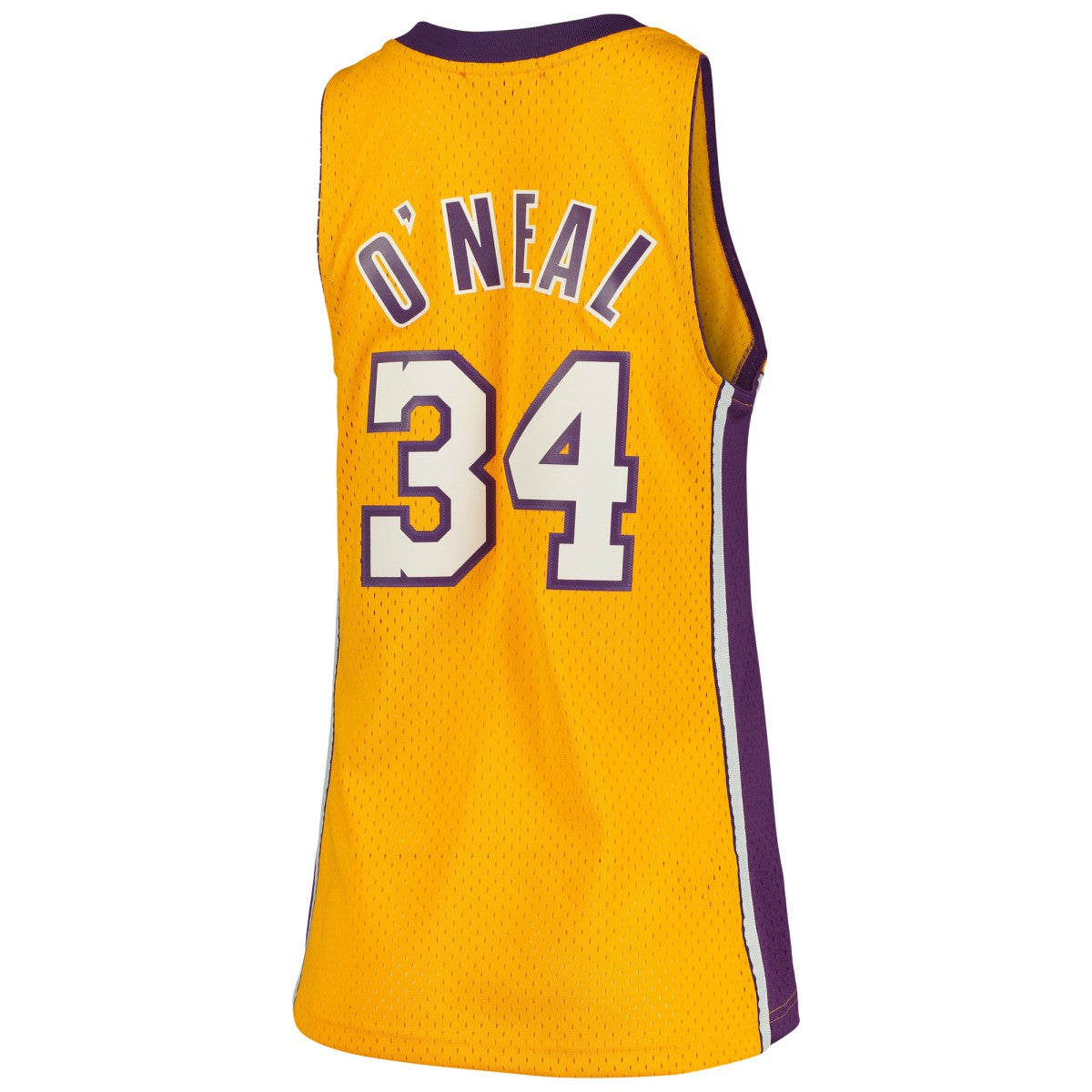 Shaquille O'Neal Los Angeles Lakers Women's 1999/00 Hardwood Classics Swingman Jersey Gold | Mitchell & Ness Lifestyle