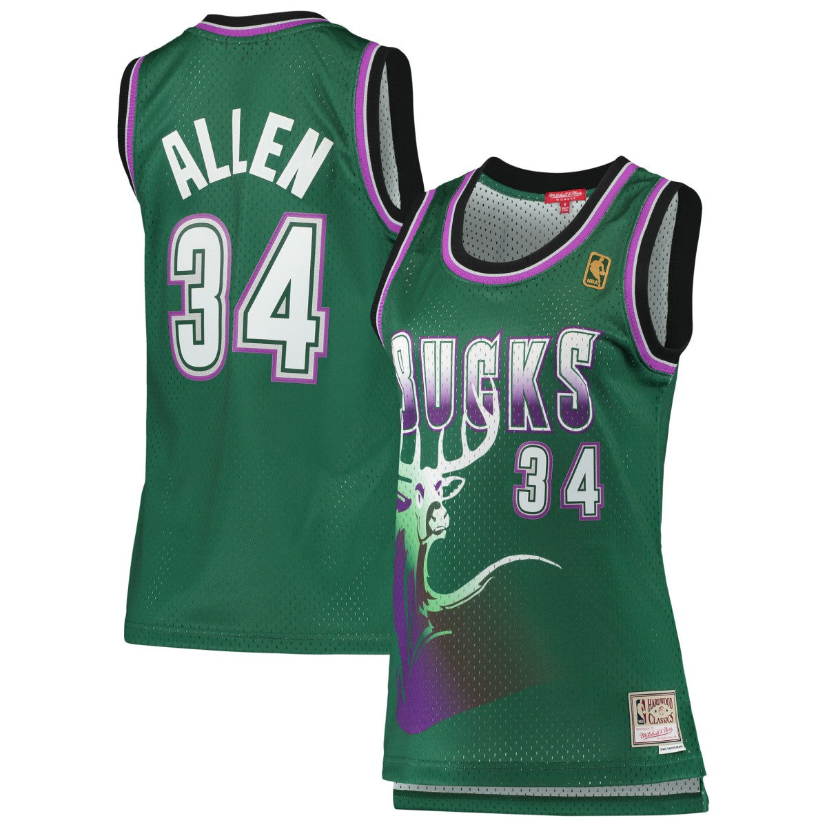 Ray Allen Milwaukee Bucks Women's 1996/97 Hardwood Classics Swingman Jersey Green | Mitchell & Ness Lifestyle