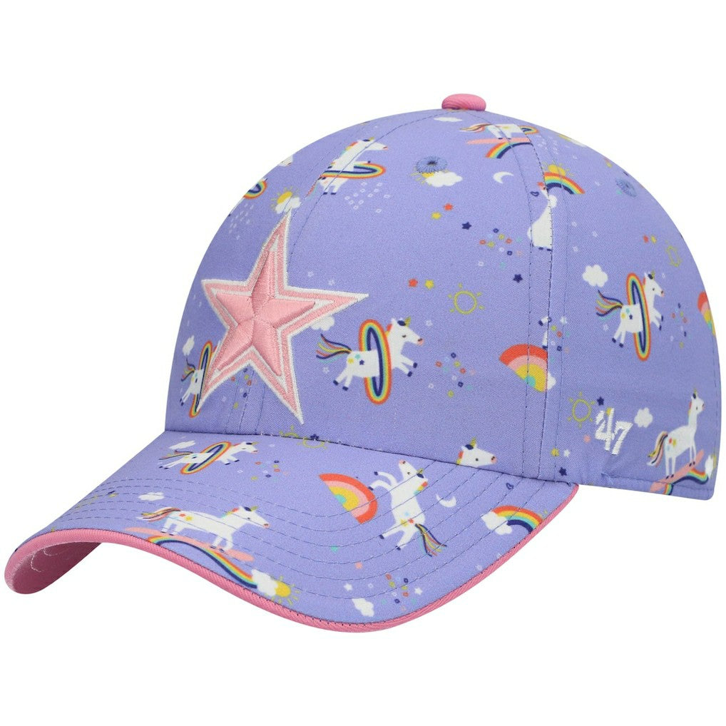 47 brand Dallas Cowboys '47 Girls Preschool Unicorn Clean Up Adjustable Hat Purple