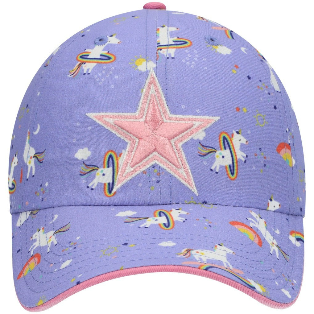 47 brand Dallas Cowboys '47 Girls Preschool Unicorn Clean Up Adjustable Hat Purple
