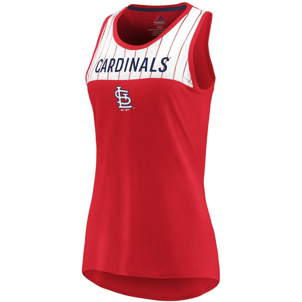 St. Louis Cardinals Majestic Women's Break From Tradition Tank Top  - Red - MLB Discount