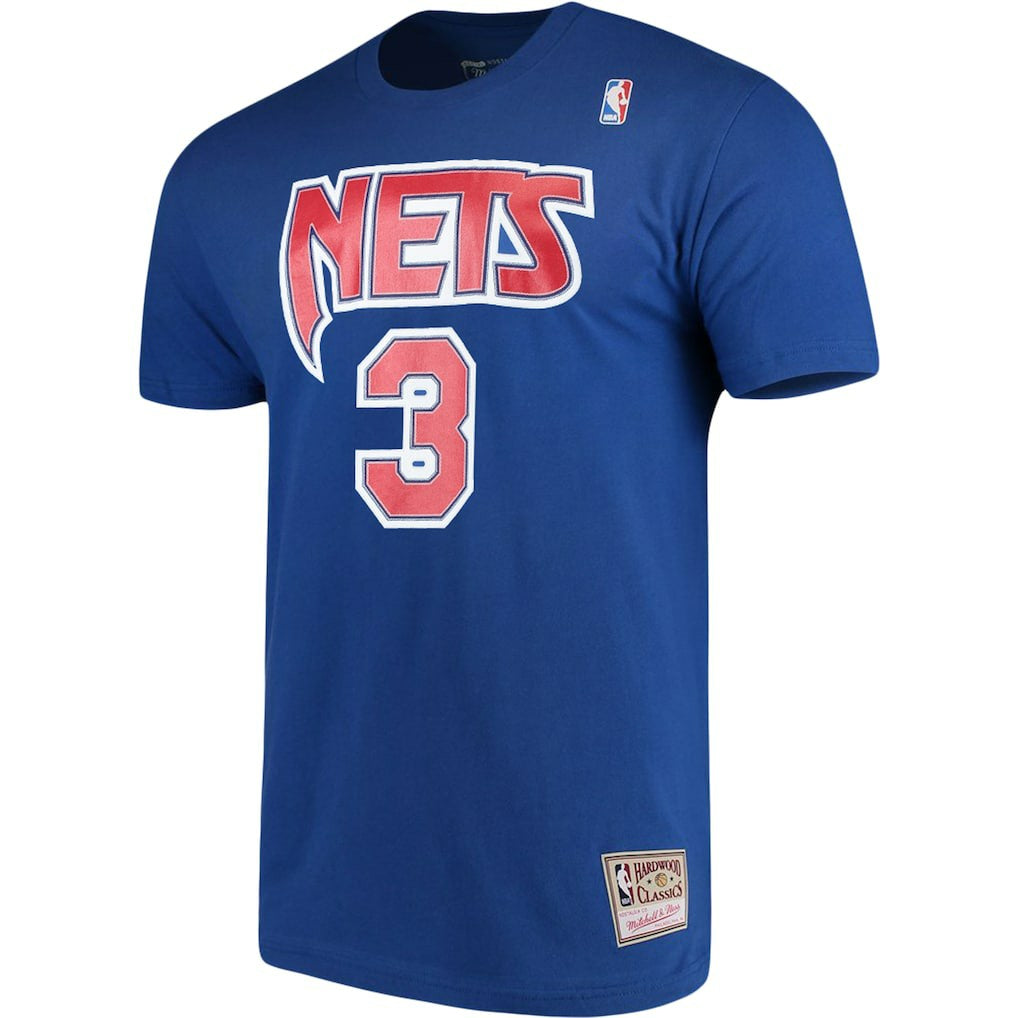 Drazen Petrovic Brooklyn Nets Hardwood Classics Name & Number Player T-Shirt Royal | Mitchell & Ness Lifestyle