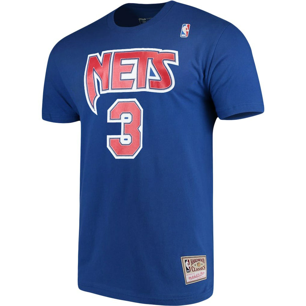 Drazen Petrovic Brooklyn Nets Hardwood Classics Name & Number Player T-Shirt Royal | Mitchell & Ness Lifestyle