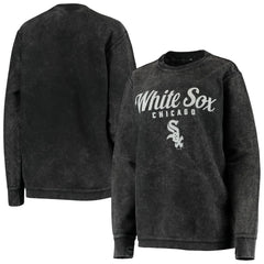 Chicago White Sox G-III 4Her by Carl Banks Women's Comfy Cord Pullover Sweatshirt - Black - MLB Lifestyle