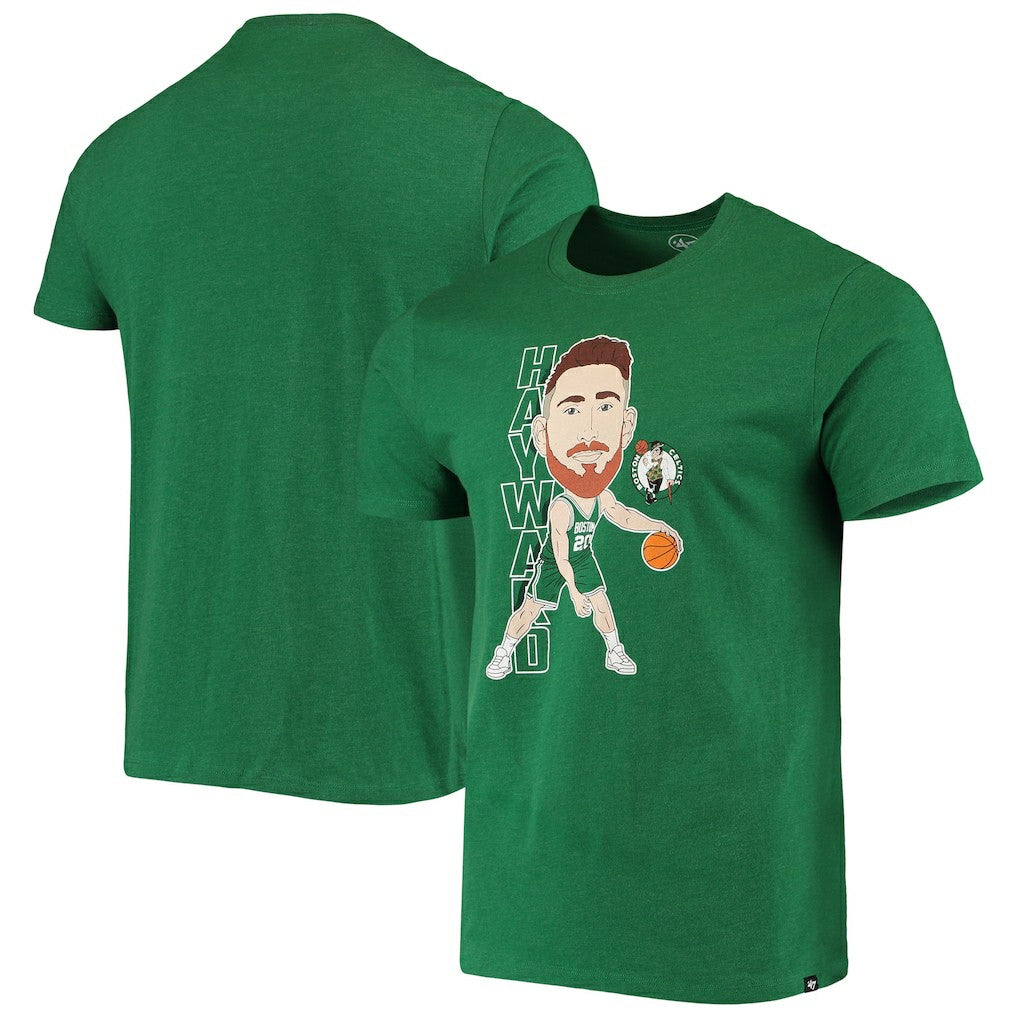 Gordon Hayward Boston Celtics '47 Bobblehead T-Shirt Heathered Kelly Green | 47 brand outlet