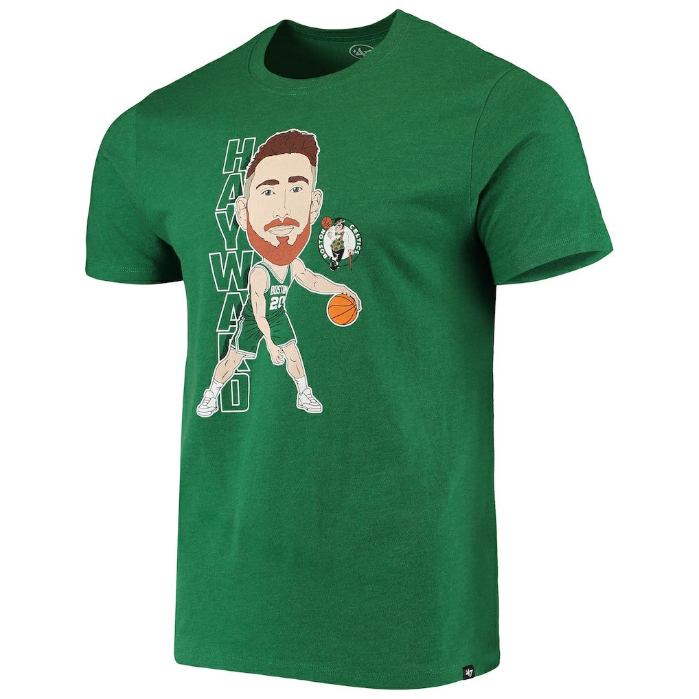 Gordon Hayward Boston Celtics '47 Bobblehead T-Shirt Heathered Kelly Green | 47 brand outlet
