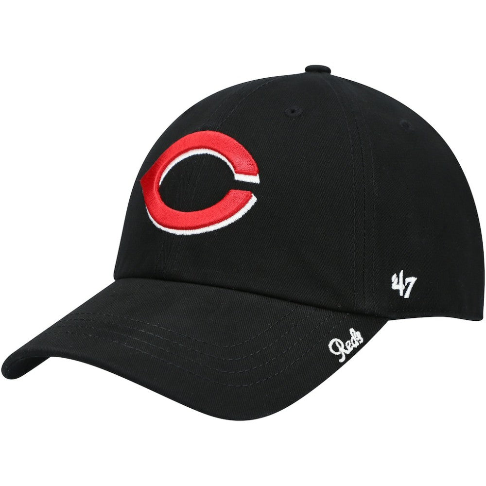 Cincinnati Reds '47 Women's Team Miata Clean Up Adjustable Hat - Black - 47 brand on Sale