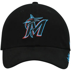 Miami Marlins '47 Women's Team Miata Clean Up Adjustable Hat - Black - 47 brand Online