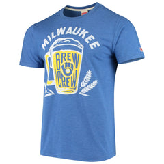Milwaukee Brewers Hyperlocal Tri-Blend T-Shirt - Royal - MLB Discount