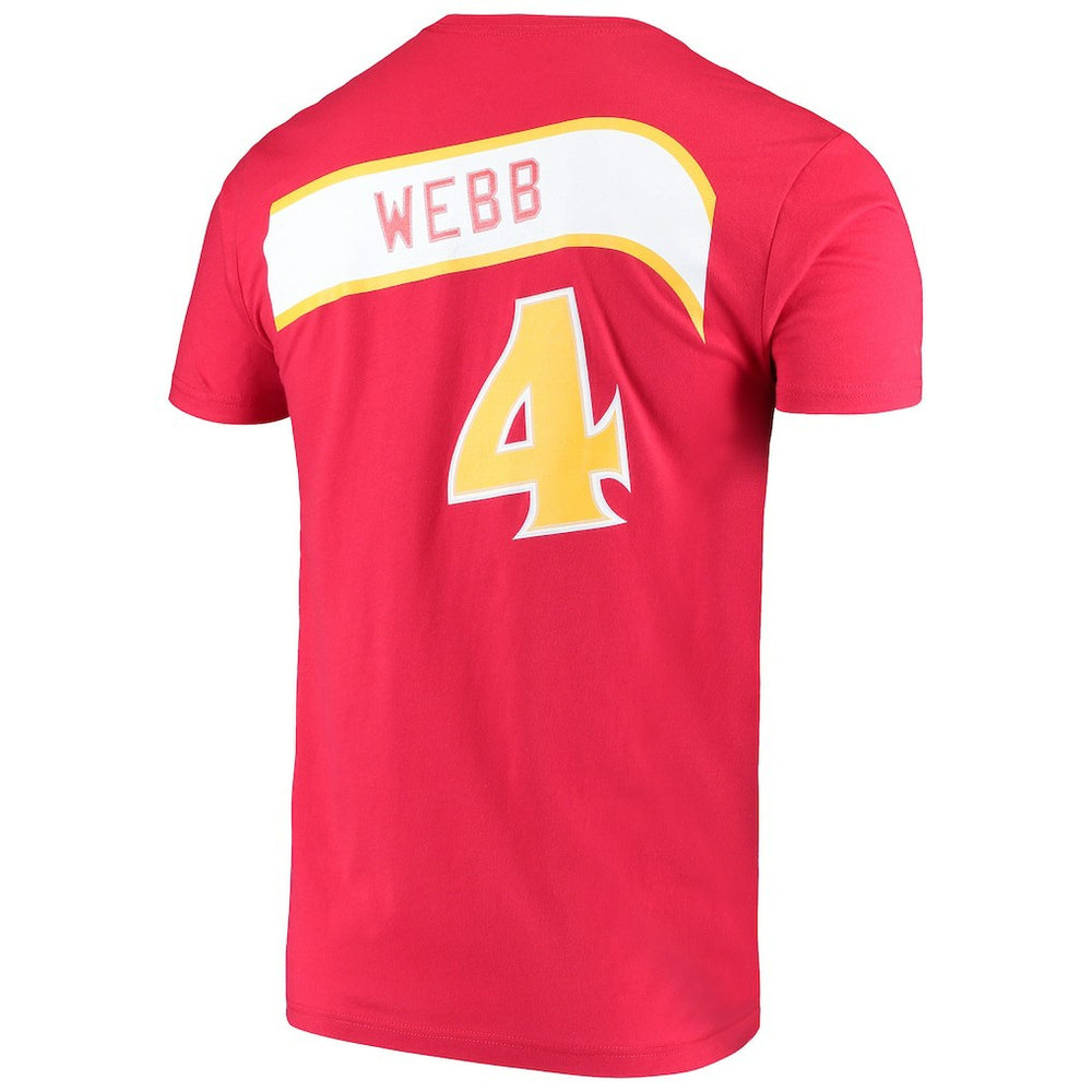 Spud Webb Atlanta Hawks Hardwood Classics Name & Number T-Shirt Red | Mitchell & Ness for sale