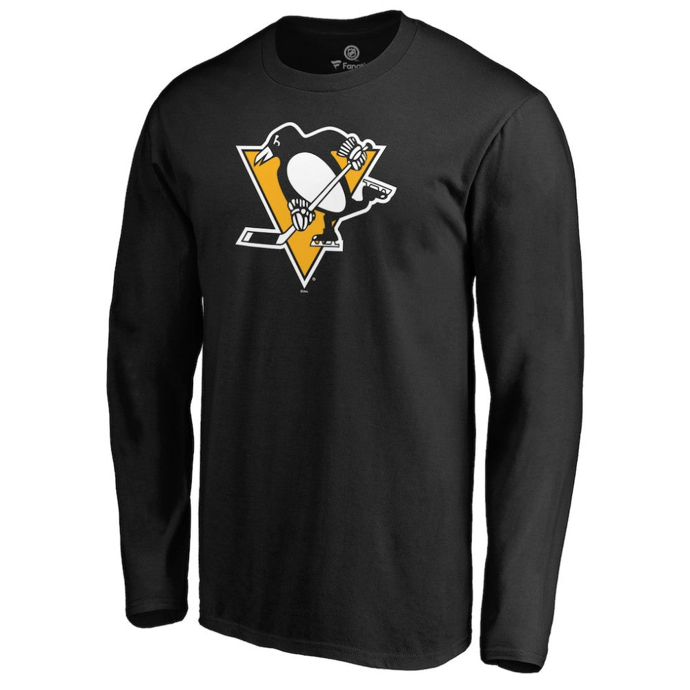 Pittsburgh Penguins Fanatics Primary Team Logo Long Sleeve T-Shirt - Black - NHL 3805820