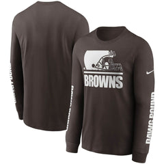 Nike Cleveland Browns Split Local Long Sleeve T-Shirt Brown