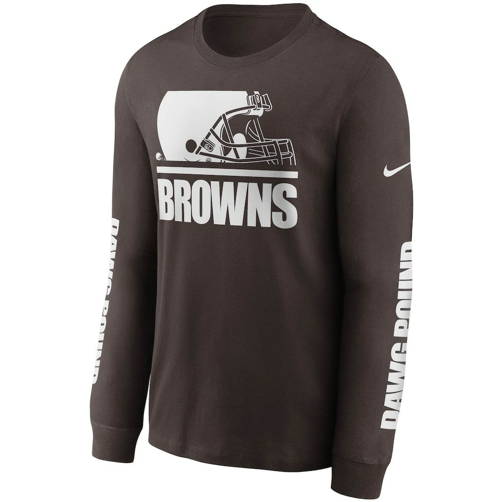 Nike Cleveland Browns Split Local Long Sleeve T-Shirt Brown