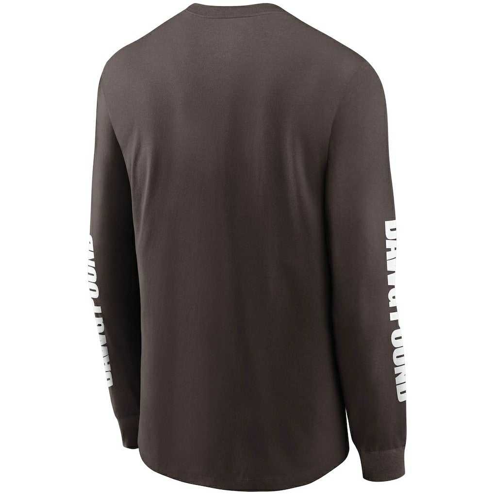 Nike Cleveland Browns Split Local Long Sleeve T-Shirt Brown