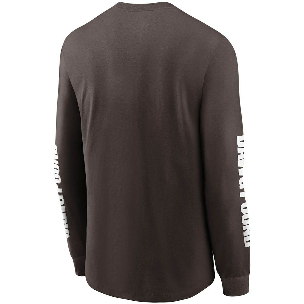 Nike Cleveland Browns Split Local Long Sleeve T-Shirt Brown