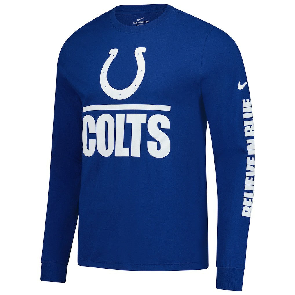 Nike Indianapolis Colts Split Local Long Sleeve T-Shirt Royal