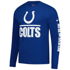Nike Indianapolis Colts Split Local Long Sleeve T-Shirt Royal