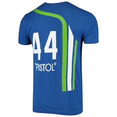 Pete Maravich Atlanta Hawks Hardwood Classics Stitch Name & Number T-Shirt Blue | Mitchell & Ness discount