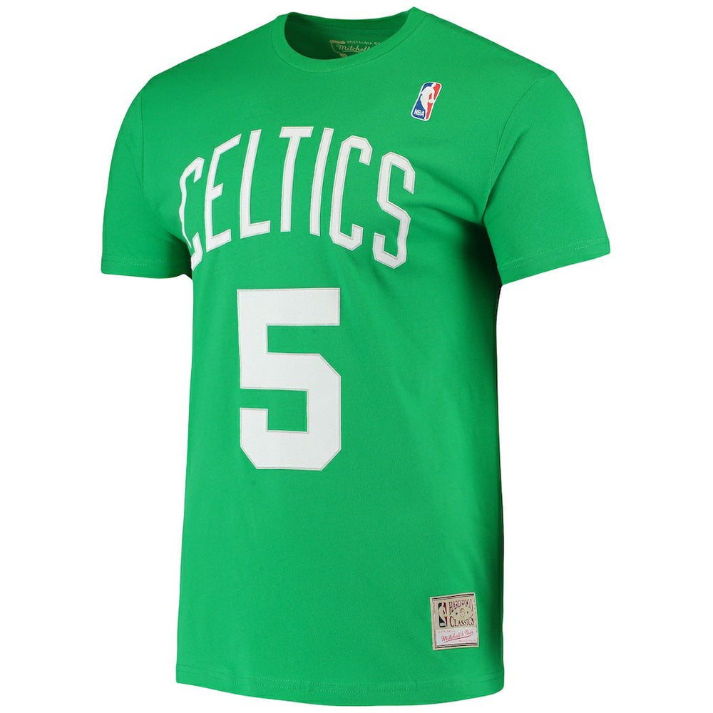 Kevin Garnett Boston Celtics Hardwood Classics Stitch Name & Number T-Shirt Kelly Green | Mitchell & Ness US