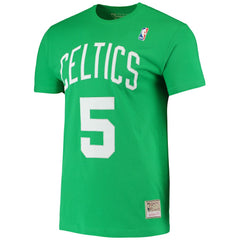 Kevin Garnett Boston Celtics Hardwood Classics Stitch Name & Number T-Shirt Kelly Green | Mitchell & Ness US