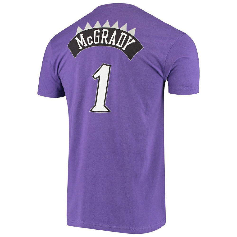 Tracy McGrady Toronto Raptors Hardwood Classics Stitch Name & Number T-Shirt Purple | Mitchell & Ness