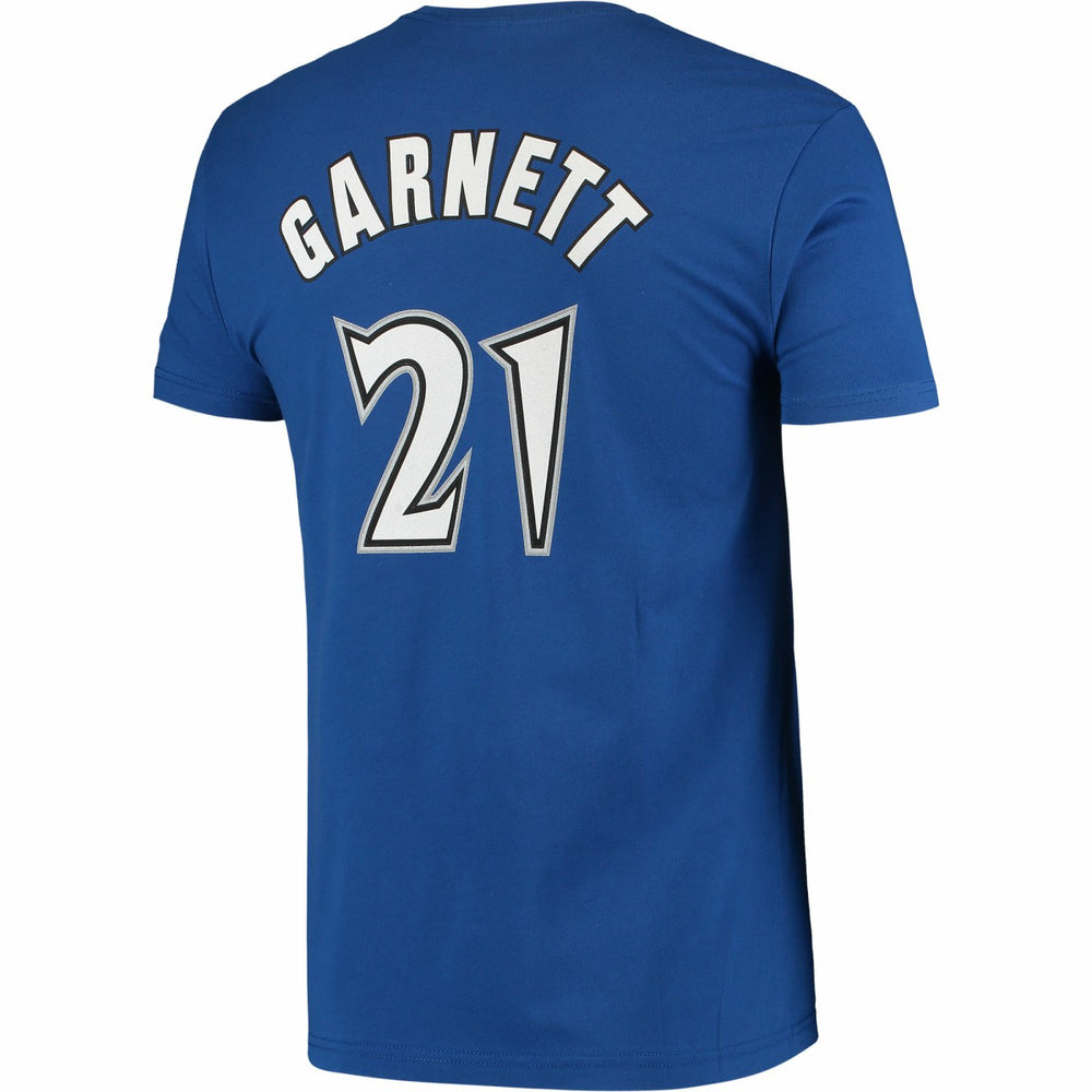 Kevin Garnett Minnesota Timberwolves Hardwood Classics Stitch Name & Number T-Shirt Blue | Mitchell & Ness Near Me
