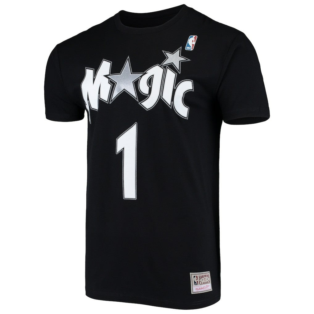 Tracy McGrady Orlando Magic Hardwood Classics Stitch Name & Number T-Shirt Black | Mitchell & Ness outlet