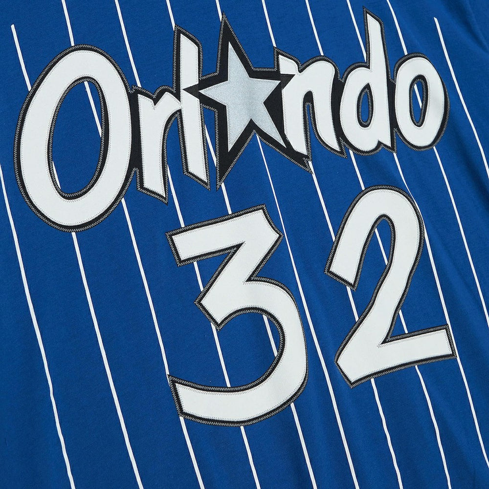 Shaquille O'Neal Orlando Magic Hardwood Classics Stitch Name & Number T-Shirt Blue | Mitchell & Ness Near Me