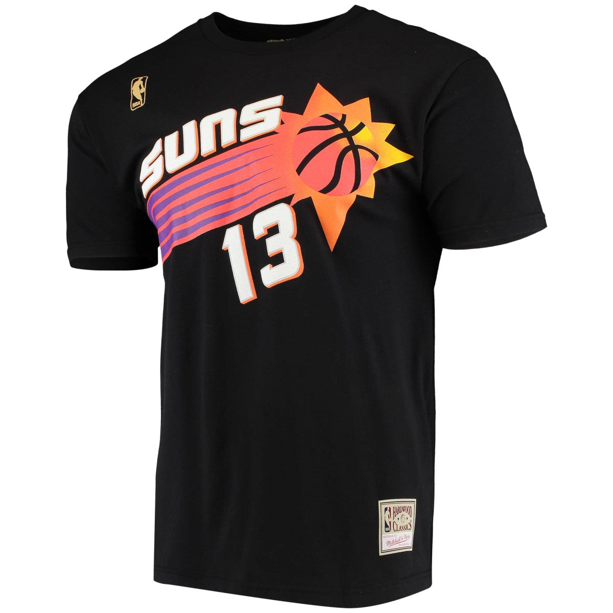 Steve Nash Phoenix Suns Hardwood Classics Stitch Name & Number T-Shirt Black | Mitchell & Ness Lifestyle