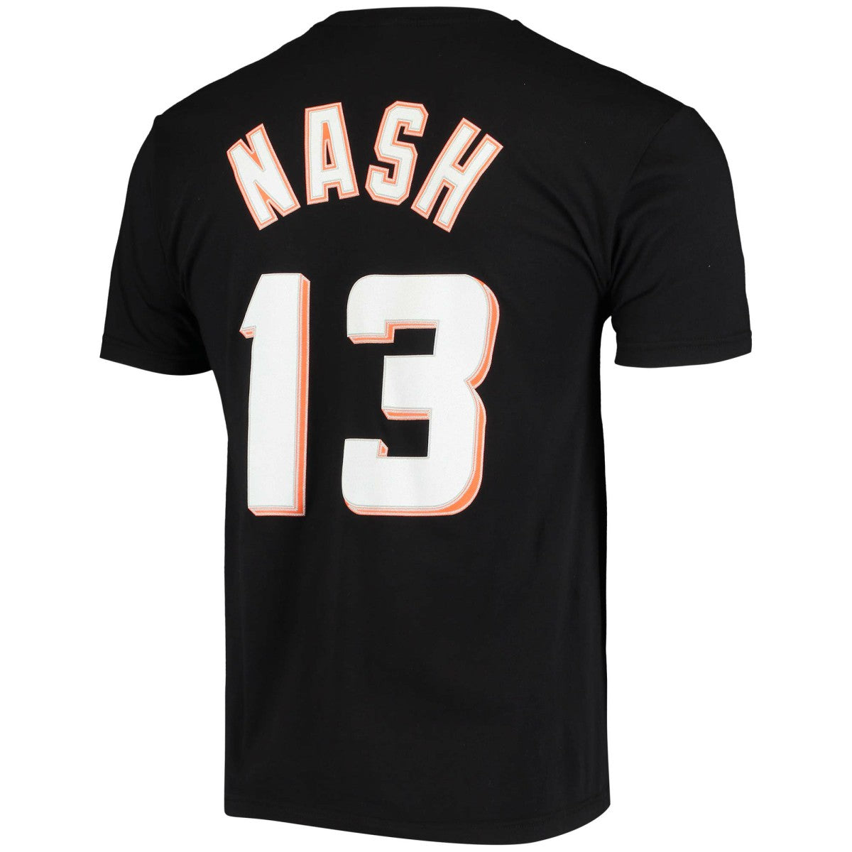 Steve Nash Phoenix Suns Hardwood Classics Stitch Name & Number T-Shirt Black | Mitchell & Ness Lifestyle